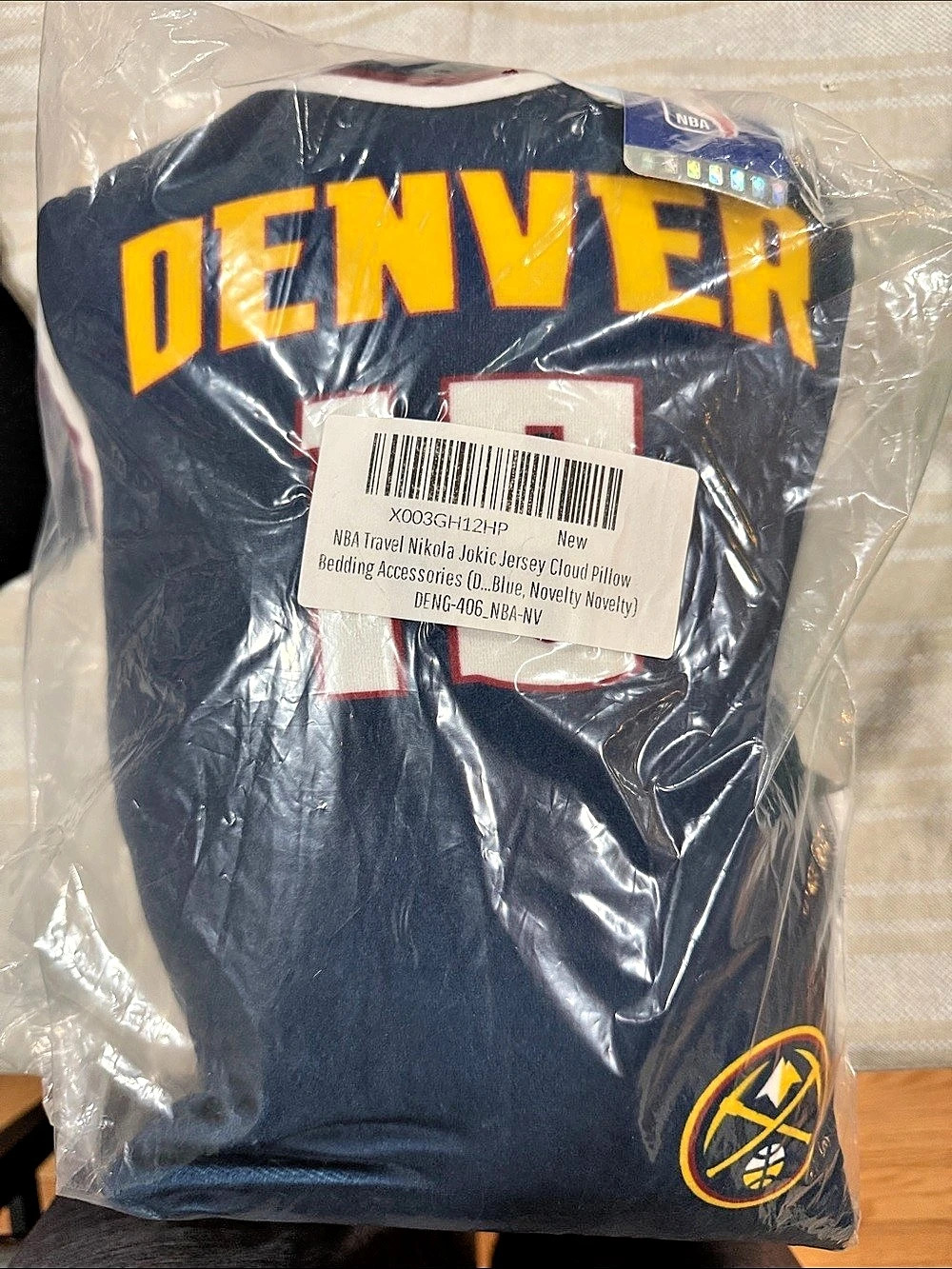 NBA Denver Nuggets Nikola Jokic #15 Jersey Men's Blue & Yellow NWT